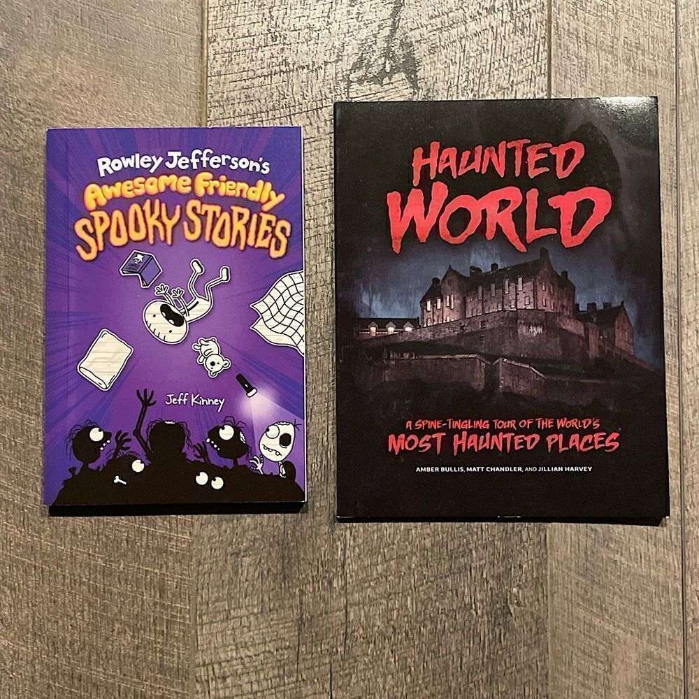 New! 2-Book Bundle, Awesome Friendly Spooky Stories and Haunted World. Ages 8+.